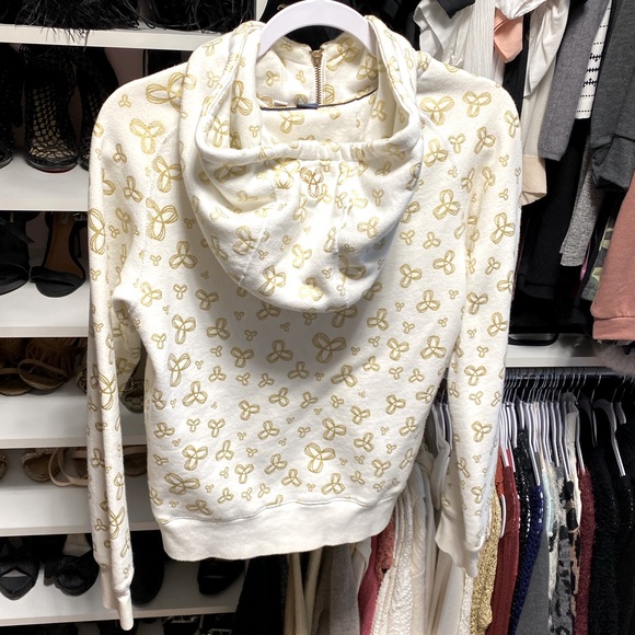 Aritzia full-zip hoodie, Medium, white & gold colour. - Picture 2 of 6